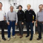 V.l.n.r: Zachery Meyer, Betriebsleiter Rock River Laboratory, Inc. USA, Corwin Holtz, Geschäftsführer Holtz-Nelsons Consultants, Christiane Brandes und Nils Landwehr, Rock River Laboratory Europe, Dr. John Goeser, Rock River Laboratory.